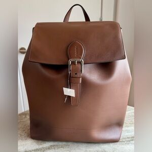 RALPH LAUREN PURPLE LABEL BROWN LEATHER BACKPACK RUCKSACK $3500 SOFT SUPPLE